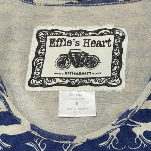 Effie’s Heart Cut Out Allover Jackalope Print Crossed Hem Top - Picture 8 of 9